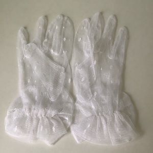 NEW white mesh Lace Gloves